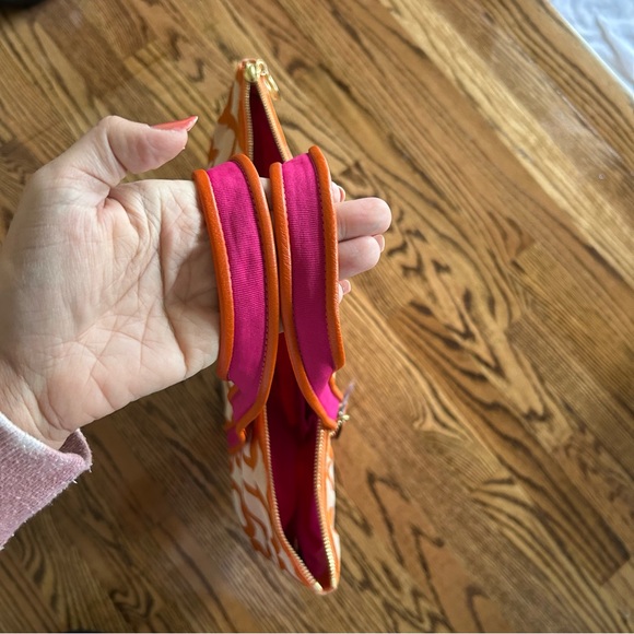 Coach Poppy OP Art Glam orange and pink jacquard canvas tote bag purse EEUC NWOT - Picture 12 of 16